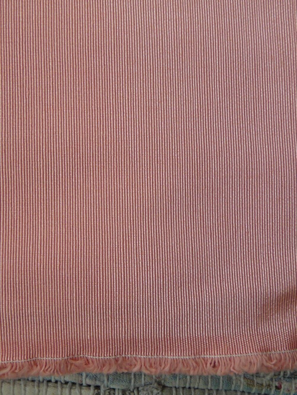 1 1/2 yds pink rayon blend faille decorating fabric